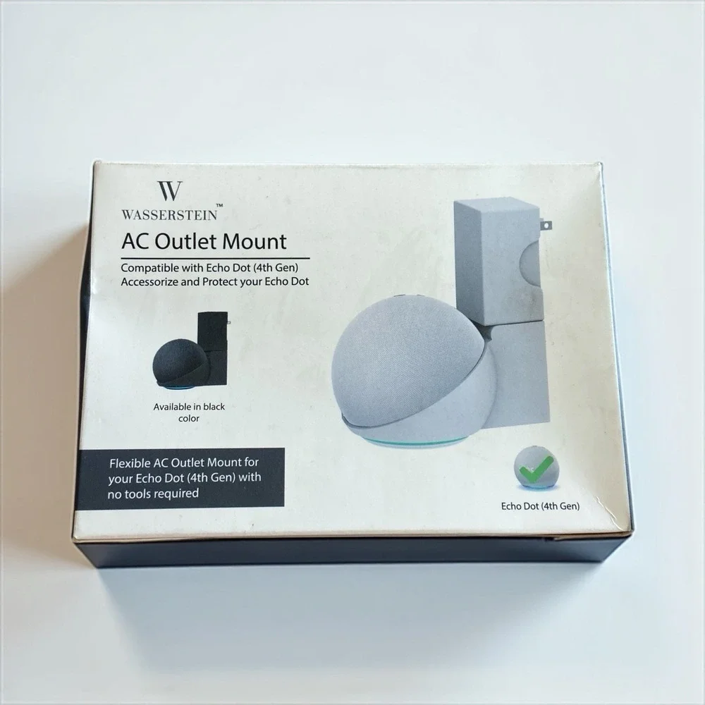 Wasserstein AC Outlet Mount for the Amazon Echo Dot (4th Gen)